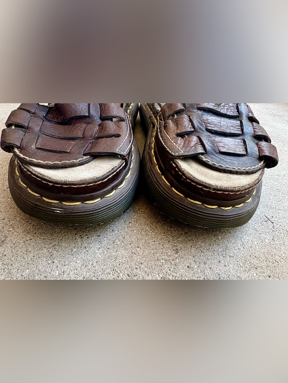 Vintage Y2K Dr Martens Fisherman Sandals EU 37 US 6 Brown Leather Rare EUC - Picture 6 of 9
